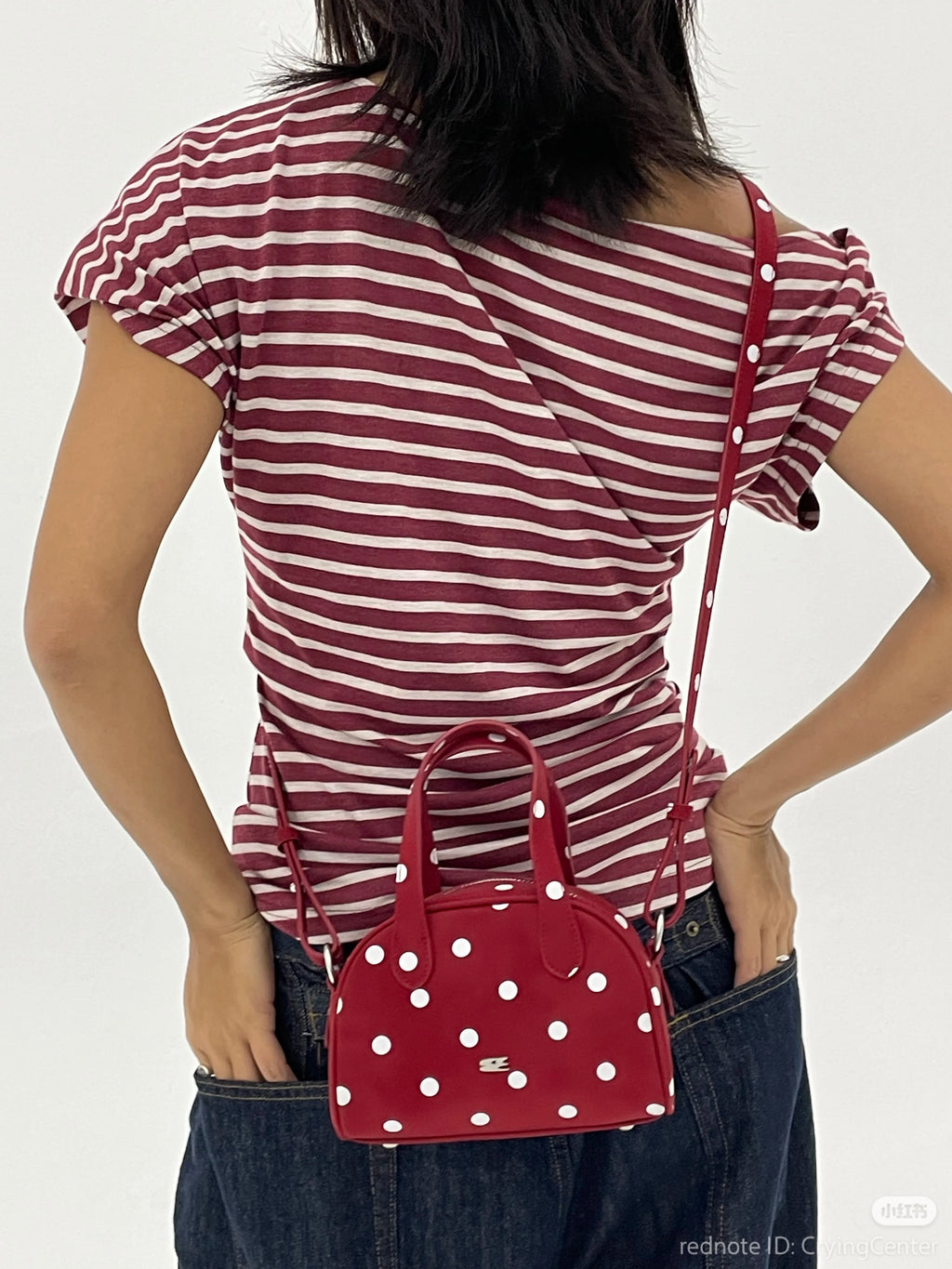 [cn | pre-order] crying center polka boston mini bag