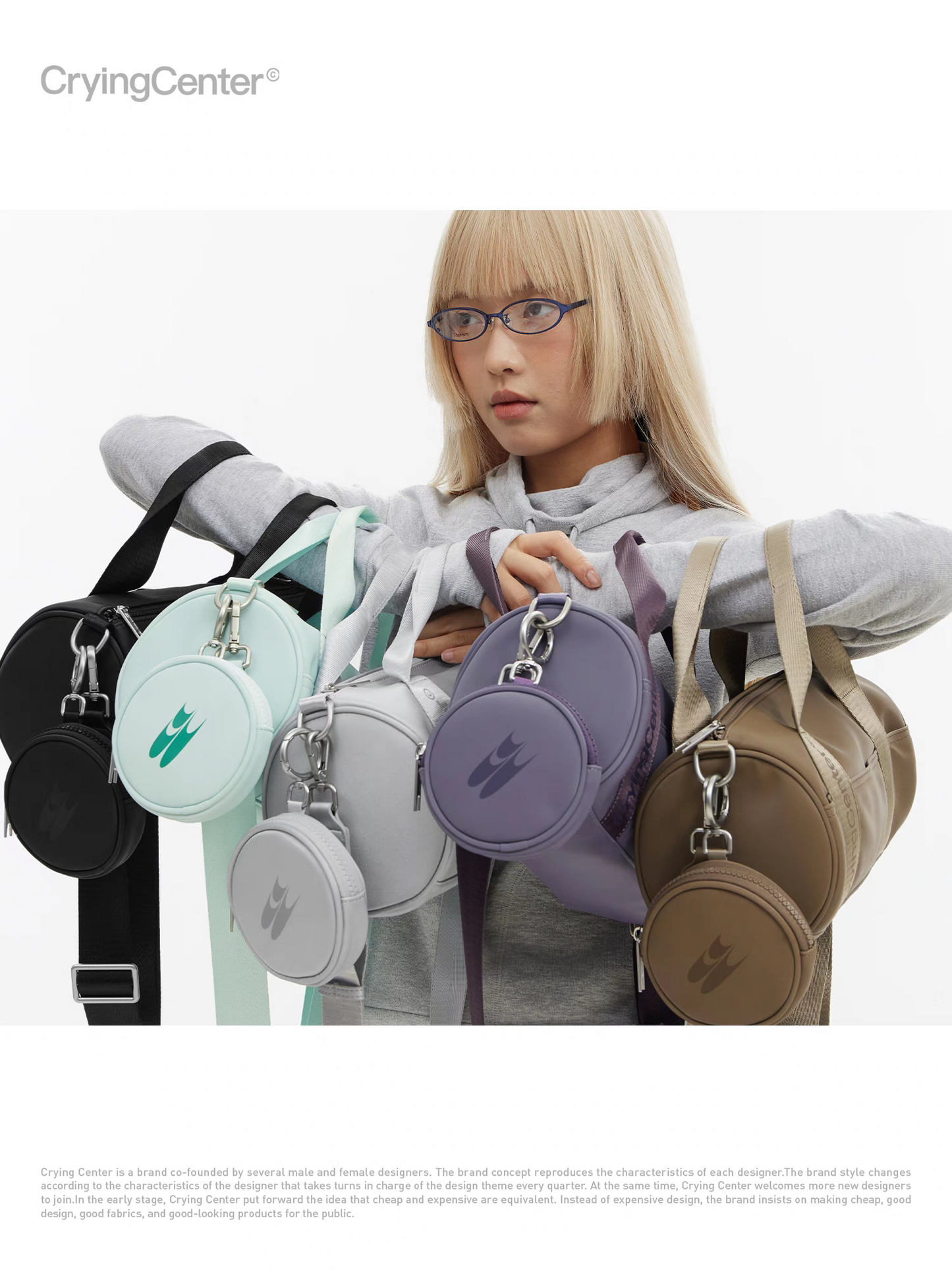 [cn | pre-order] crying center round nylon bag