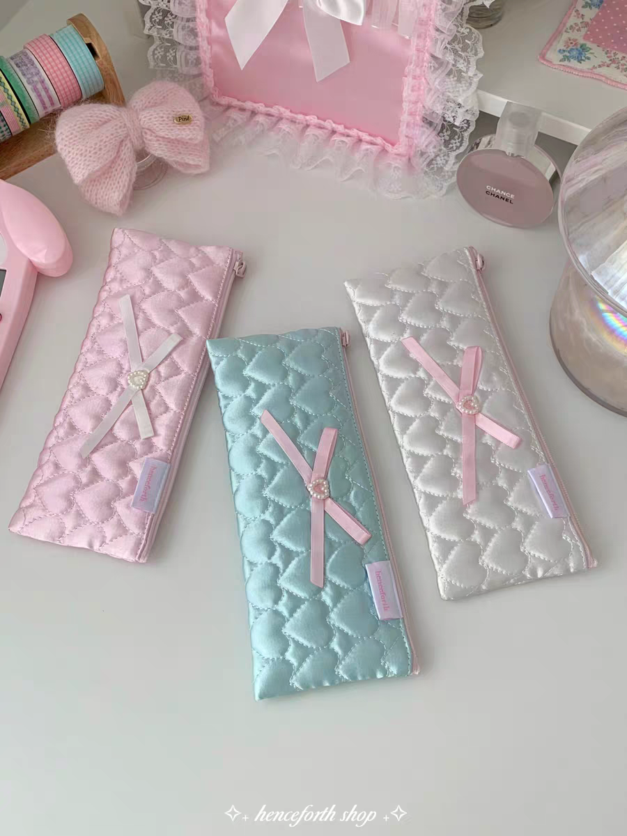 [cn | pre-order] henceforth heart puff pencil case