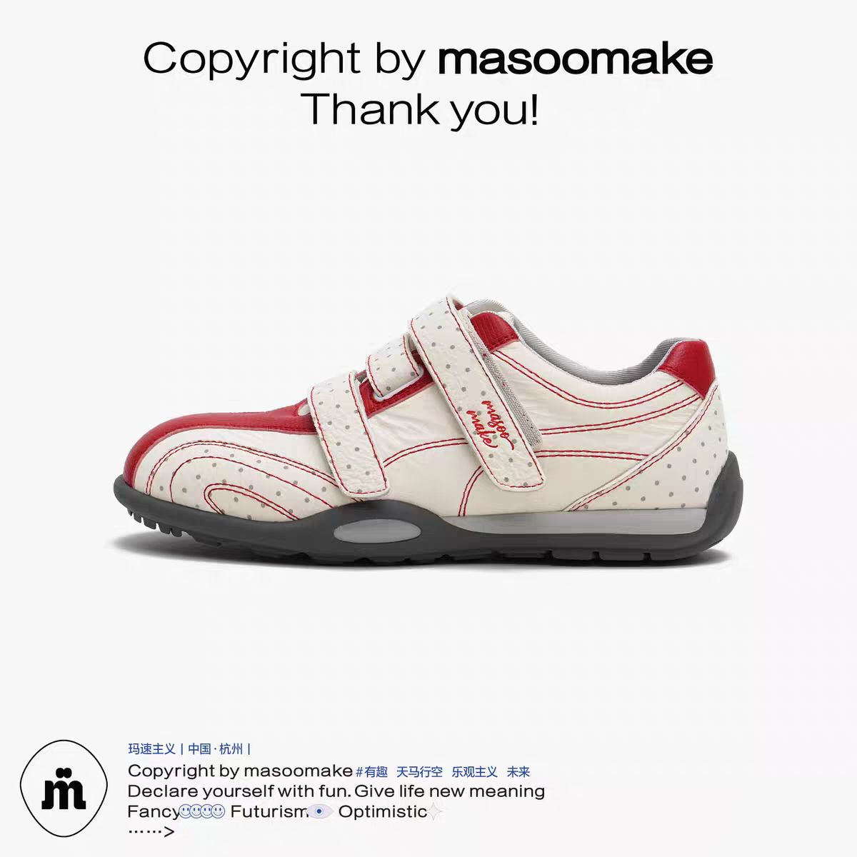 [cn | pre-order] masoomake polka velcro sneakers