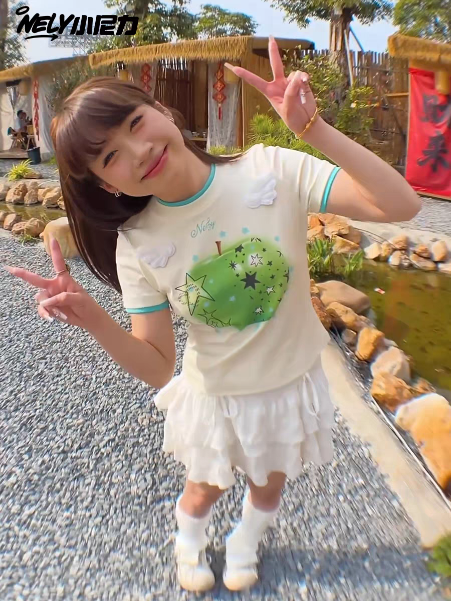 [NELY] angel apple shirt
