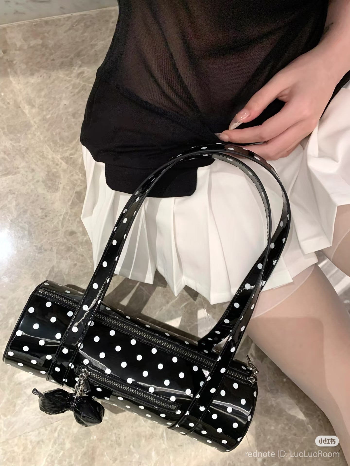 [cn | pre-order] luoluoroom polka dot cake hobo bag (plus)