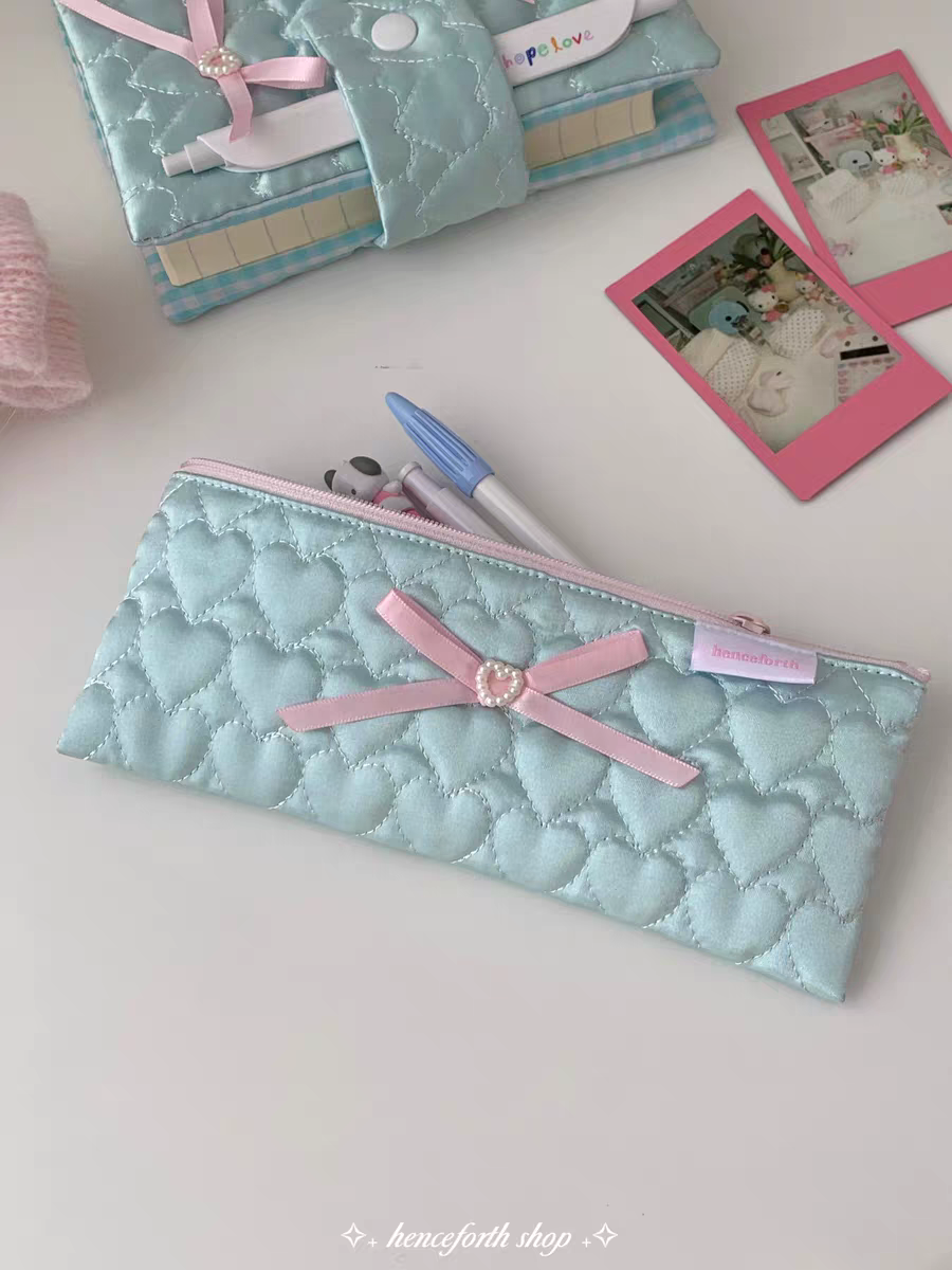 [cn | pre-order] henceforth heart puff pencil case