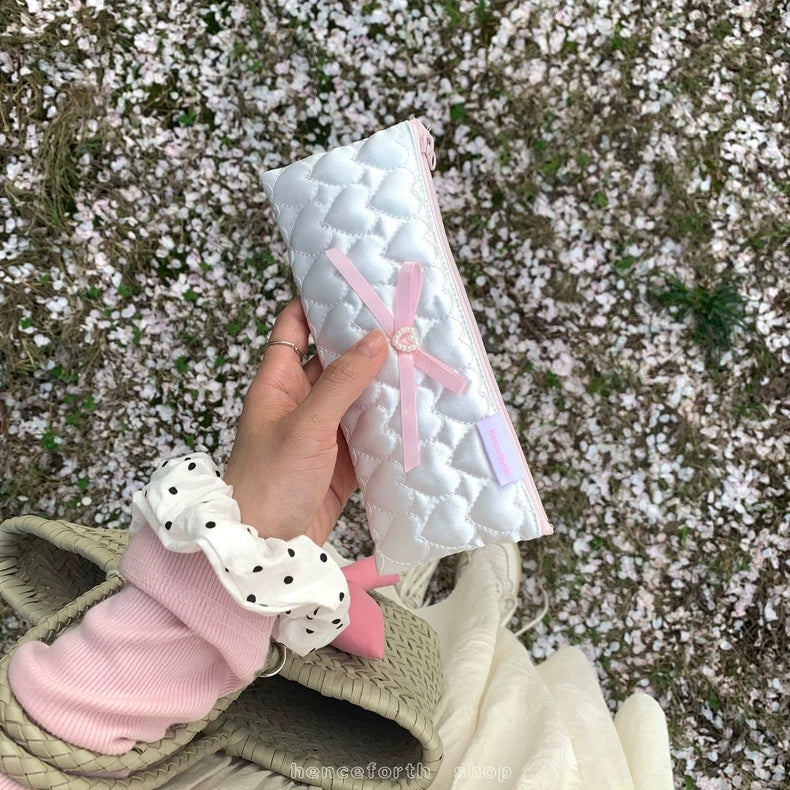 [cn | pre-order] henceforth heart puff pencil case