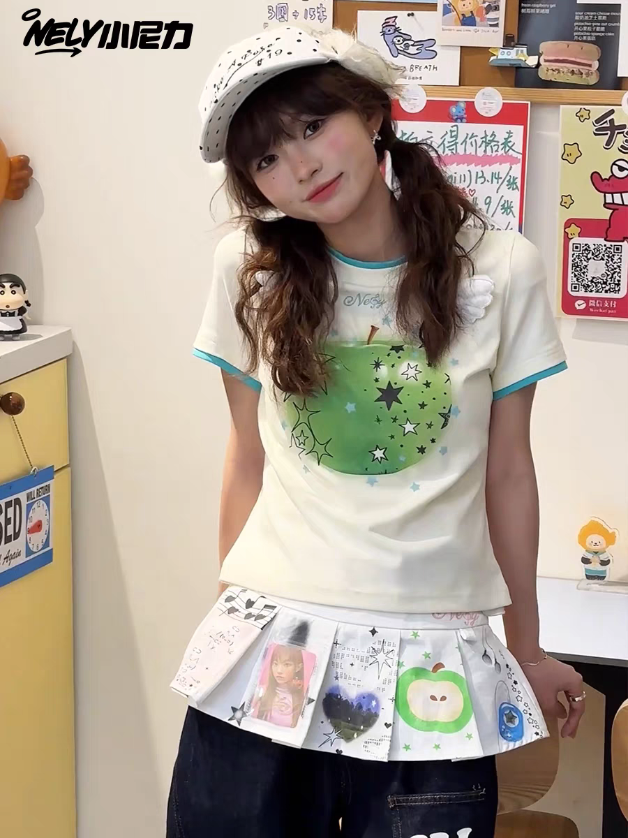 [NELY] layer mini skirt with photocard slot