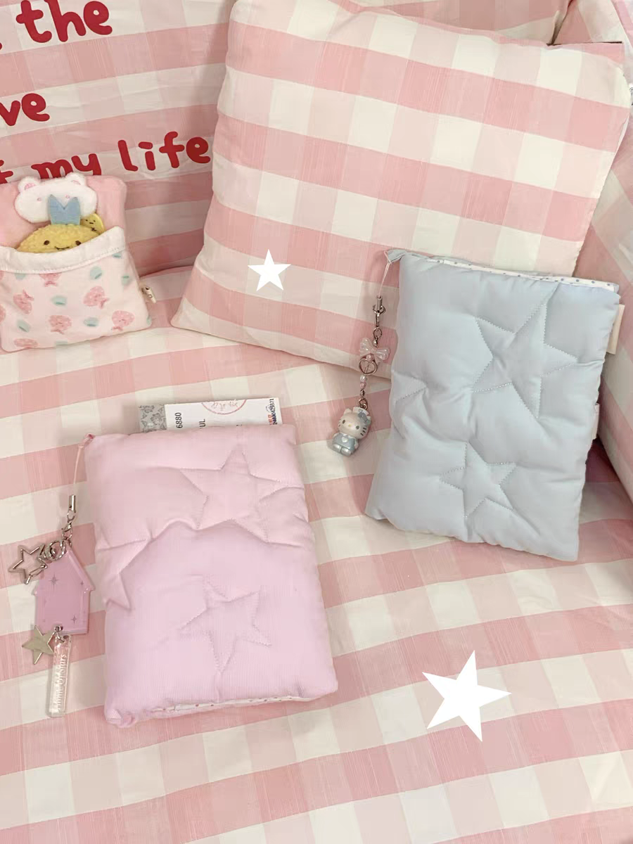 [cn | pre-order] star quilted puff travel passport holder
