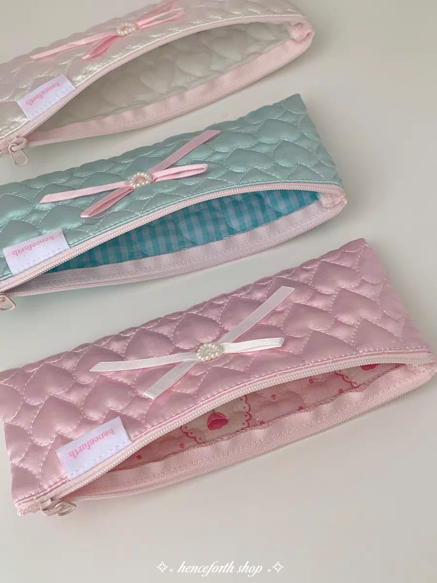 [cn | pre-order] henceforth heart puff pencil case