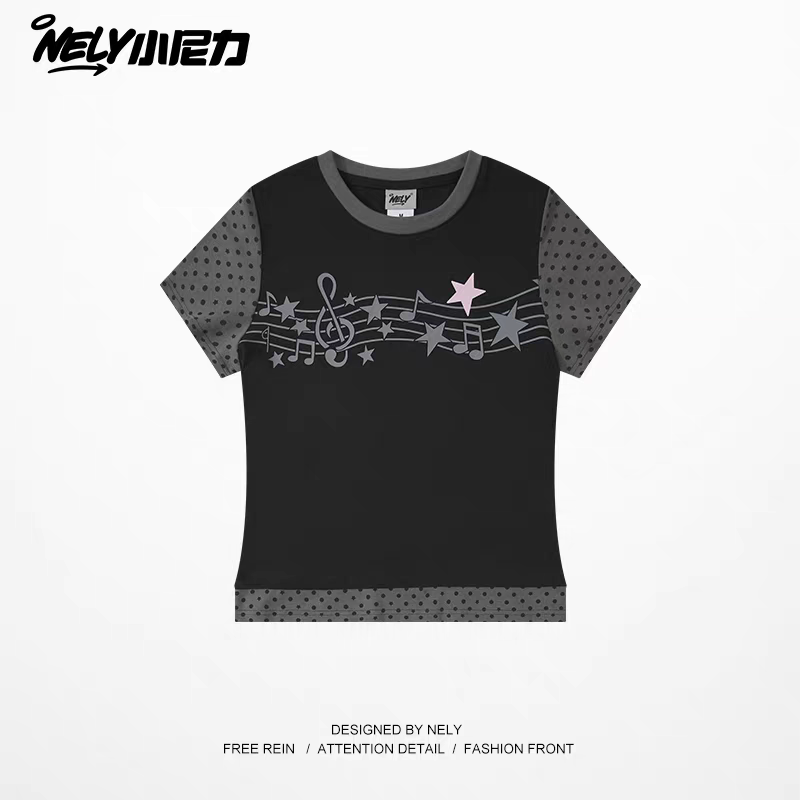 [NELY] musical notes shirt