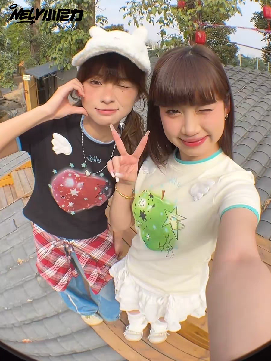 [NELY] angel apple shirt