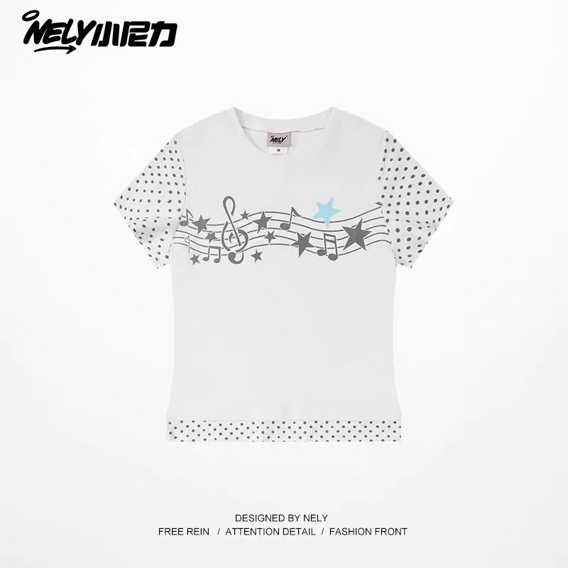 [NELY] musical notes shirt