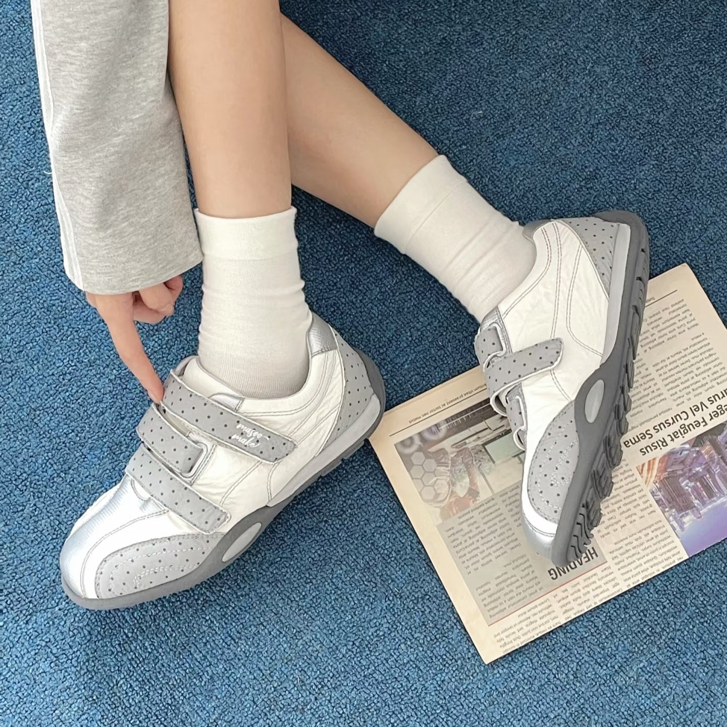 [cn | pre-order] masoomake polka velcro sneakers