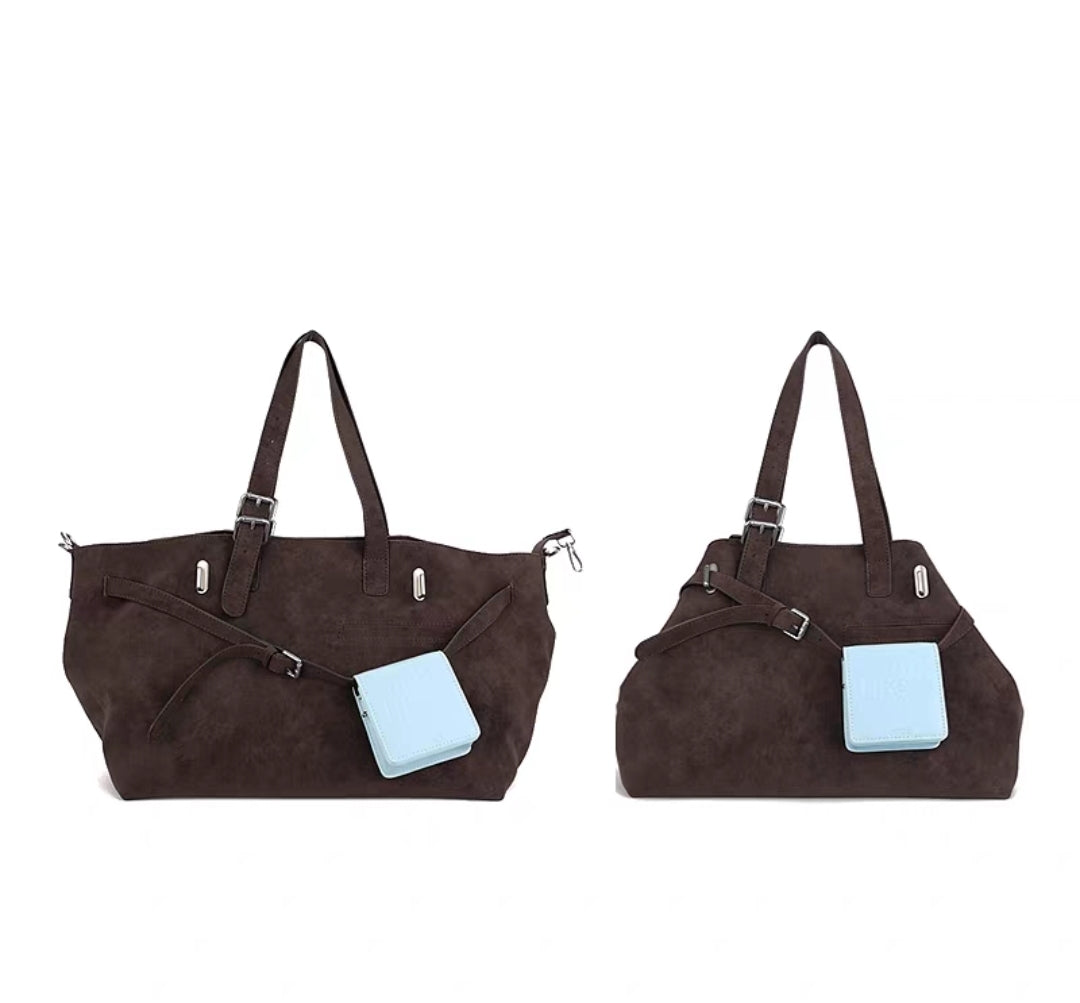 [cn | pre-order] jandress gallini velvet shoulder tote bag - large size