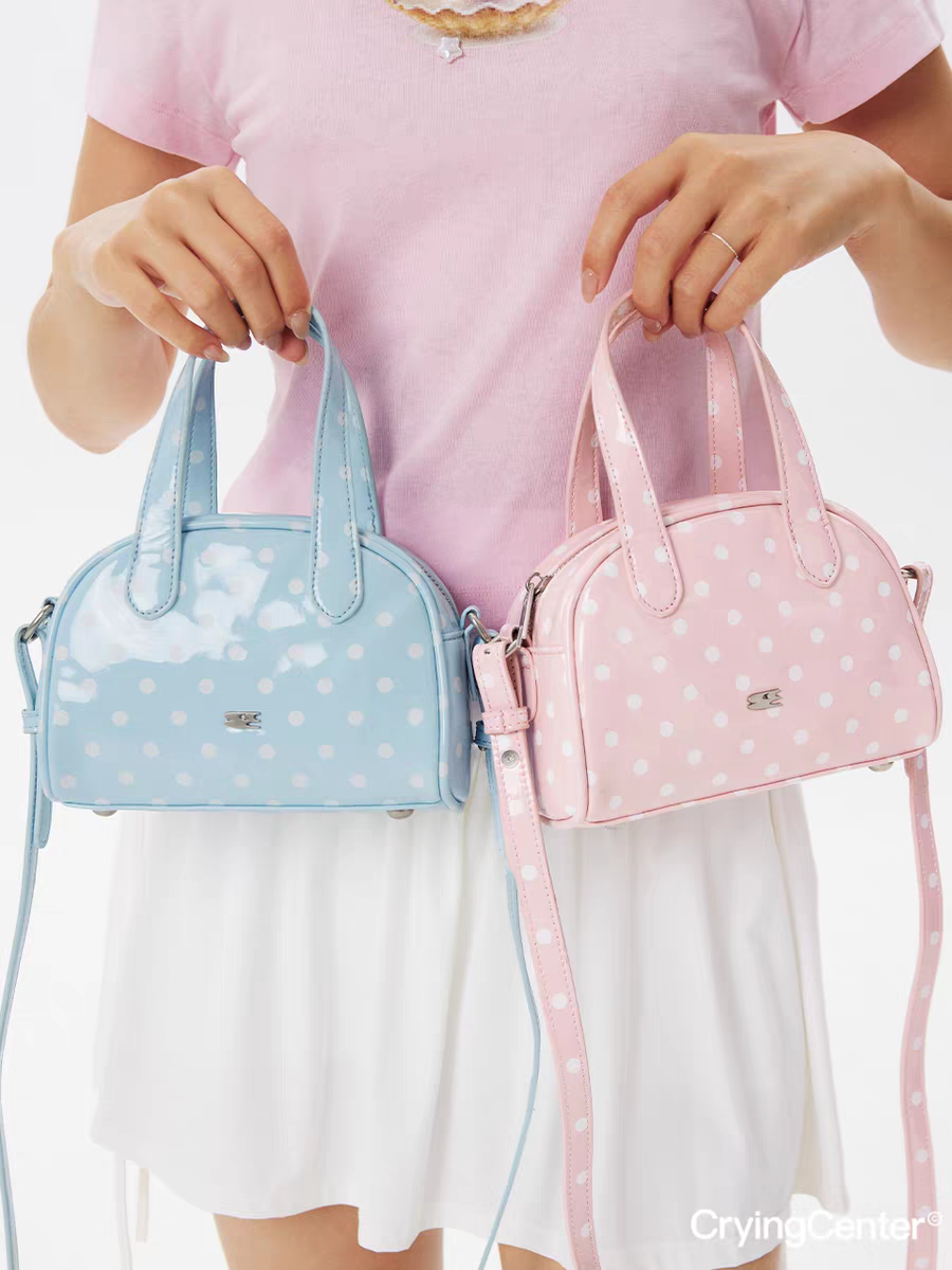 [cn | pre-order] crying center pastel polka boston mini bag