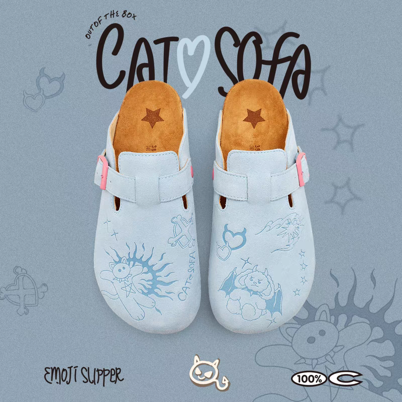 [cn | pre-order] catsofa loafers slip-ons (good cat gray, halloween blue, halloween sand)