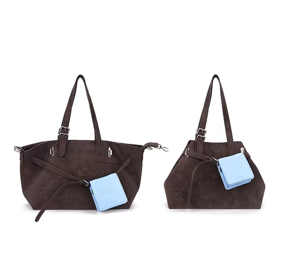 [cn | pre-order] jandress gallini velvet shoulder tote bag - medium size