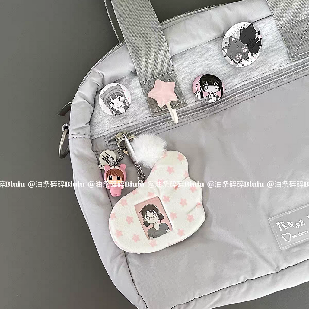 [cn | pre-order] polka angel wing photo holder keyring