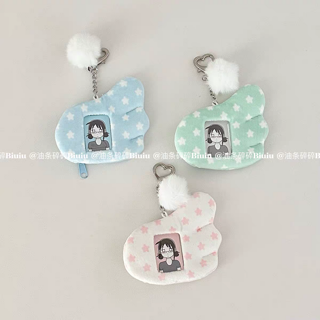 [cn | pre-order] polka angel wing photo holder keyring