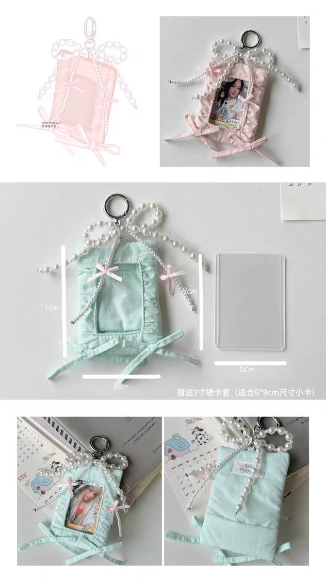 [cn | pre-order] puff bow photocard holder