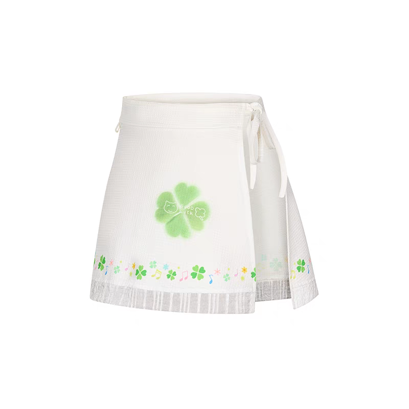 [BETWEENAND] four leaf overlay skirt