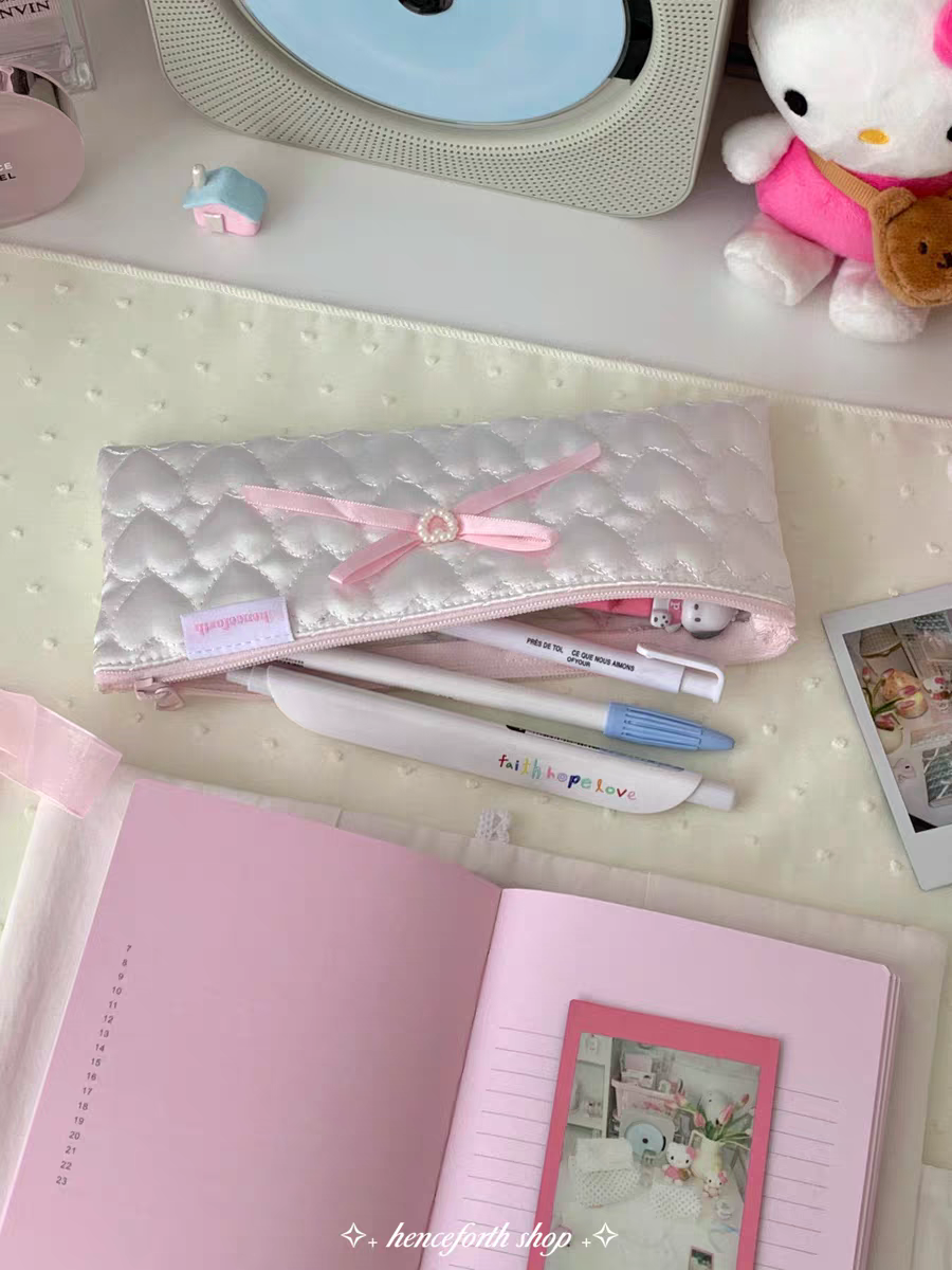 [cn | pre-order] henceforth heart puff pencil case