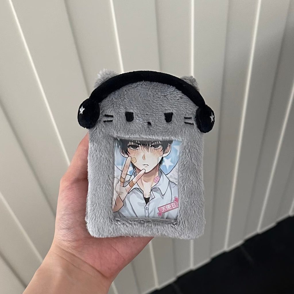 [cn | pre-order] biuiu black cat plush photocard holder