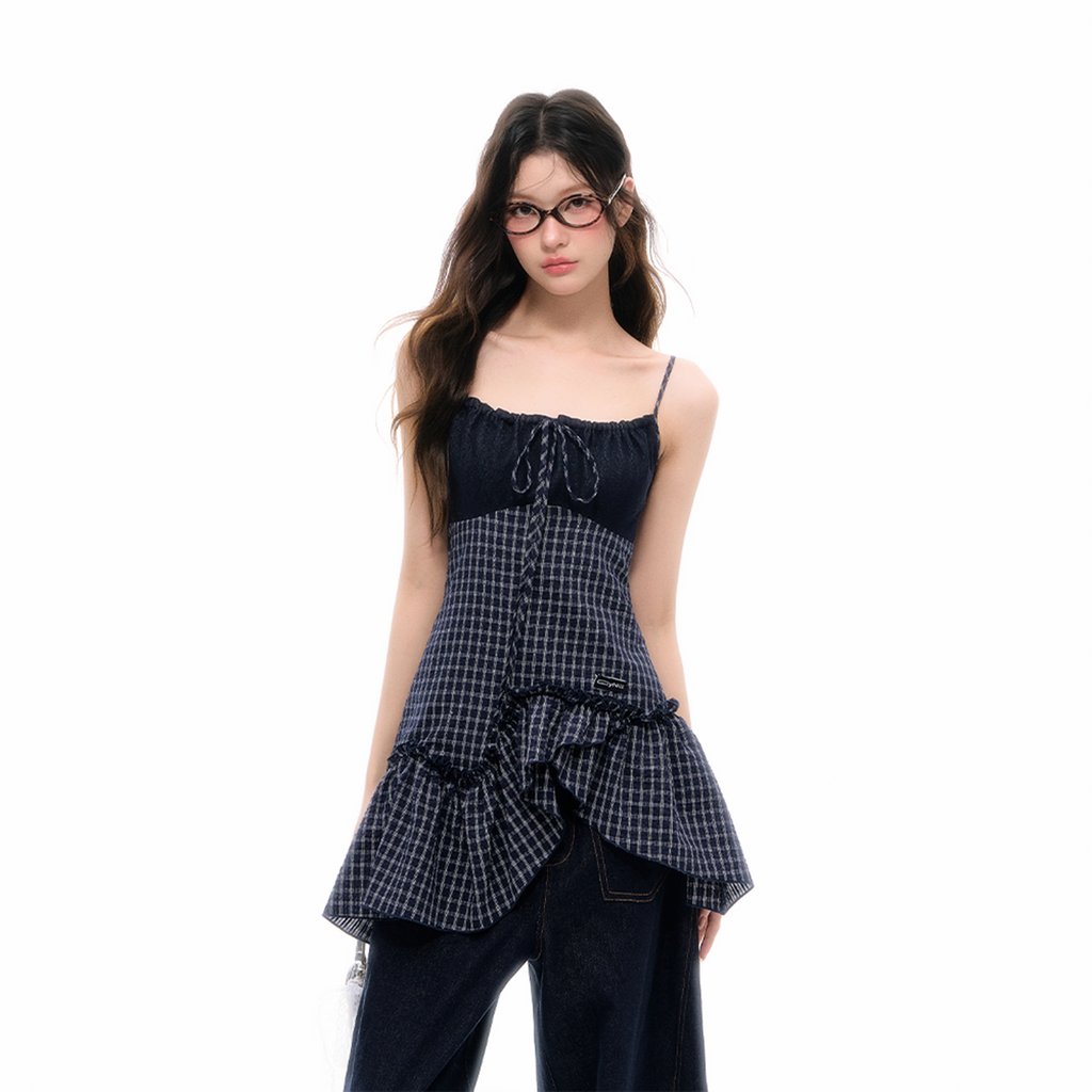 [CyNi] irregular spaghetti dress top