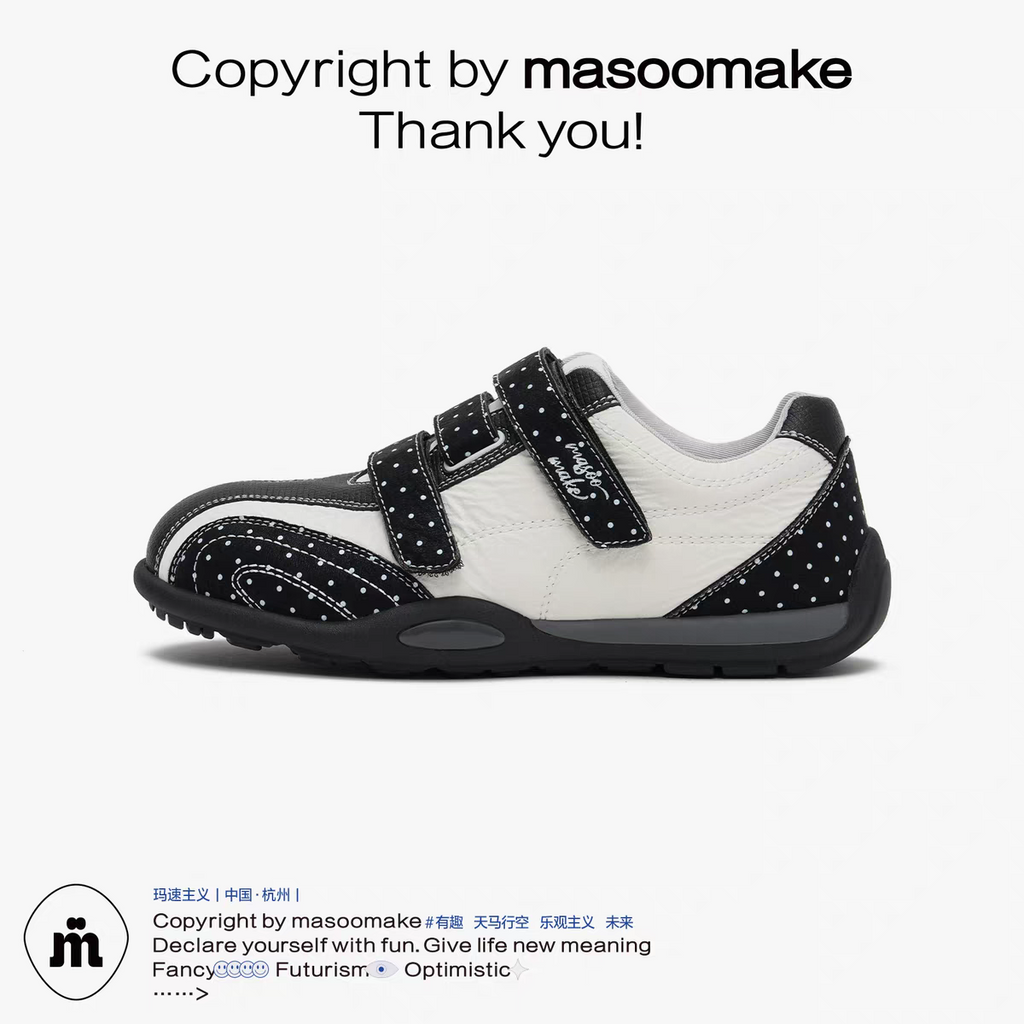 [cn | pre-order] masoomake polka velcro sneakers