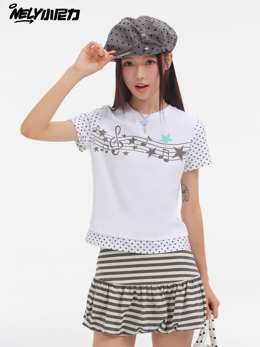 [NELY] musical notes shirt